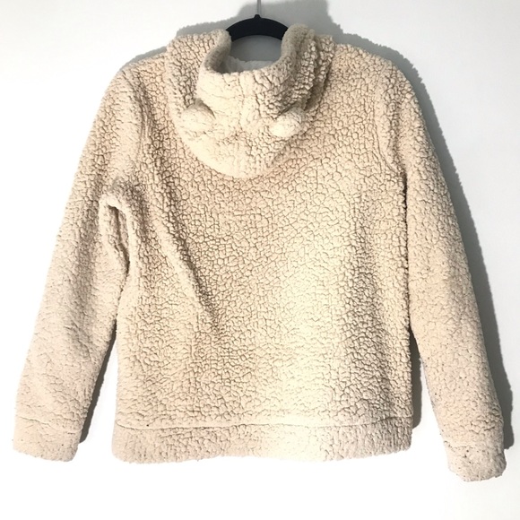 Cat & Jack Zip-Up w/Hoodie Faux Fur Teddy Bear Jacket w/ Ears - Picture 6 of 6